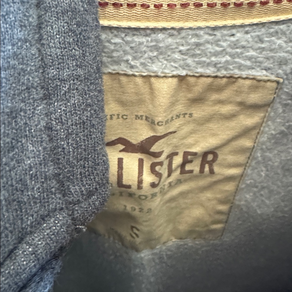 Hollister Women’s Charcoal Gray Surf Hoodie with Teal Logo Women’s Size Small - Picture 4 of 5